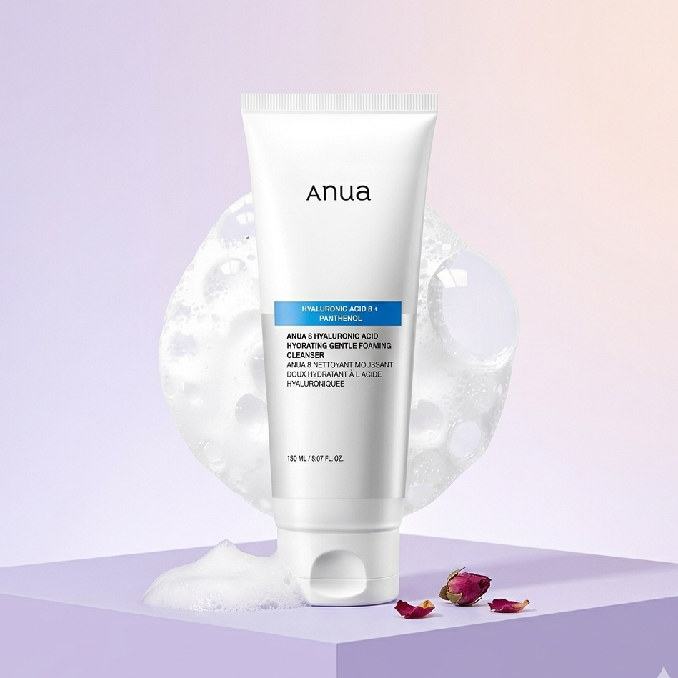 Anua – 8 Hyaluronic Acid Hydrating Gentle Foaming Cleanser, 150ml