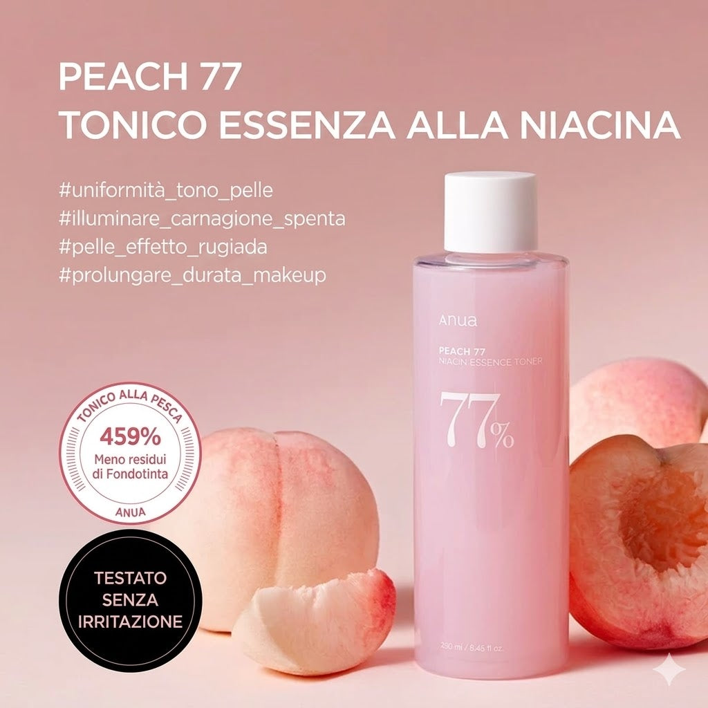 Anua – Peach 77% Niacin Essence Toner, 250ml