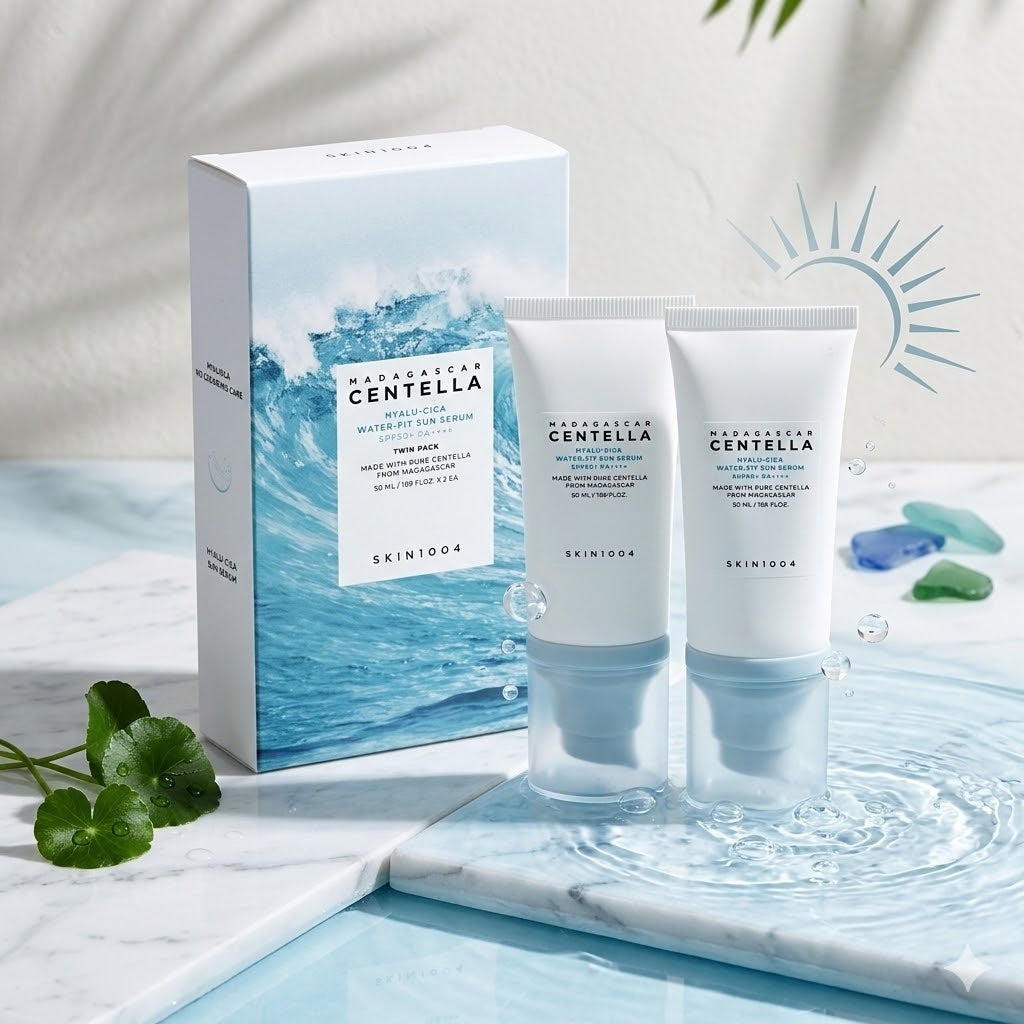 SKIN1004 – Madagascar Centella Hyalu-Cica Water-Fit Sun Serum SPF50+ PA++++ (Twin Pack), 50ml