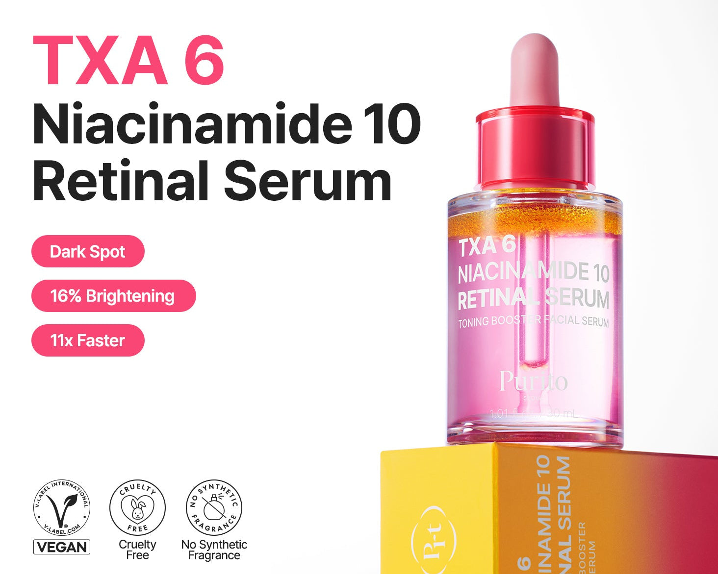 PURITO - TXA 6 Niacinamide 10 Retinal Serum