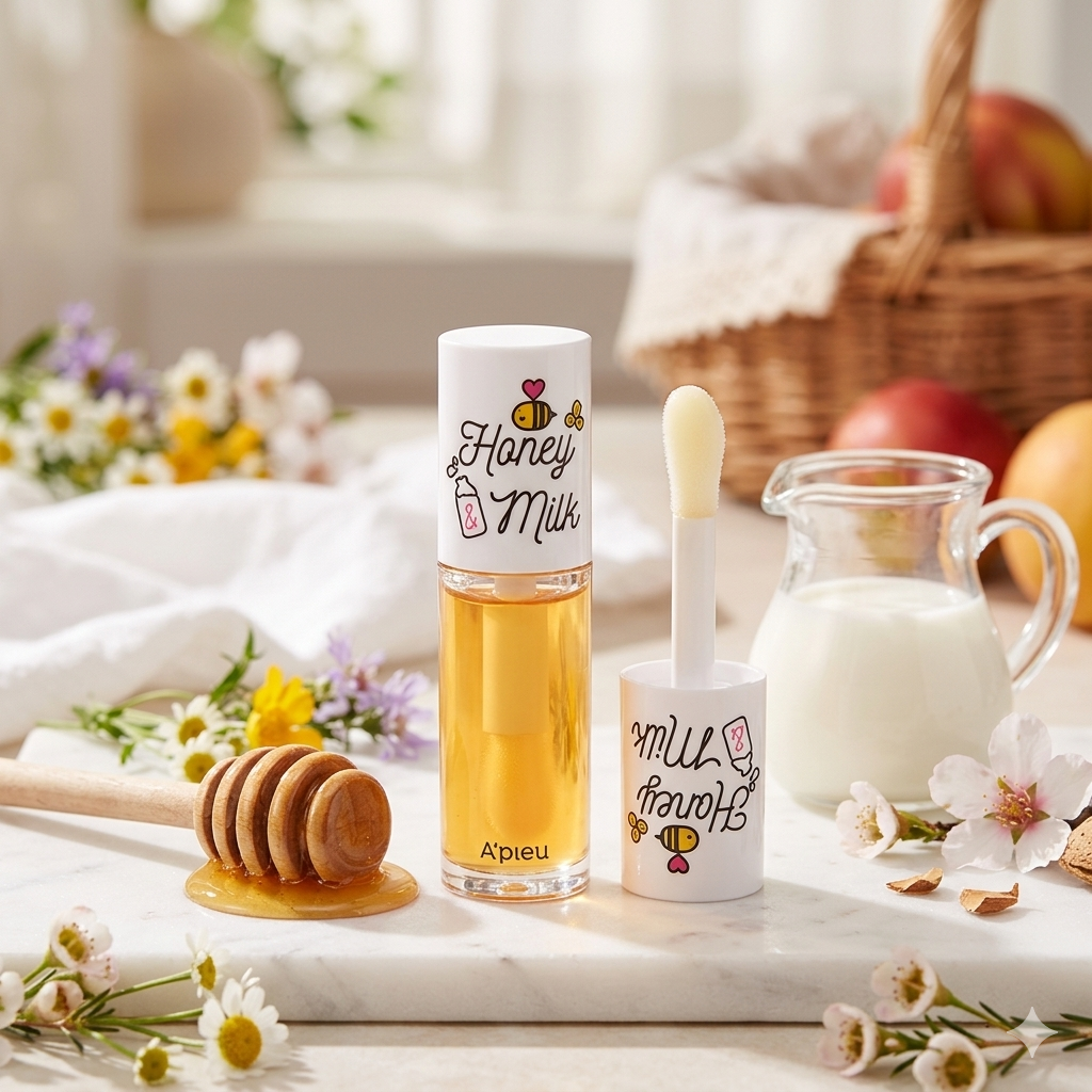 A'pieu – Honey & Milk Lip Oil, 5g