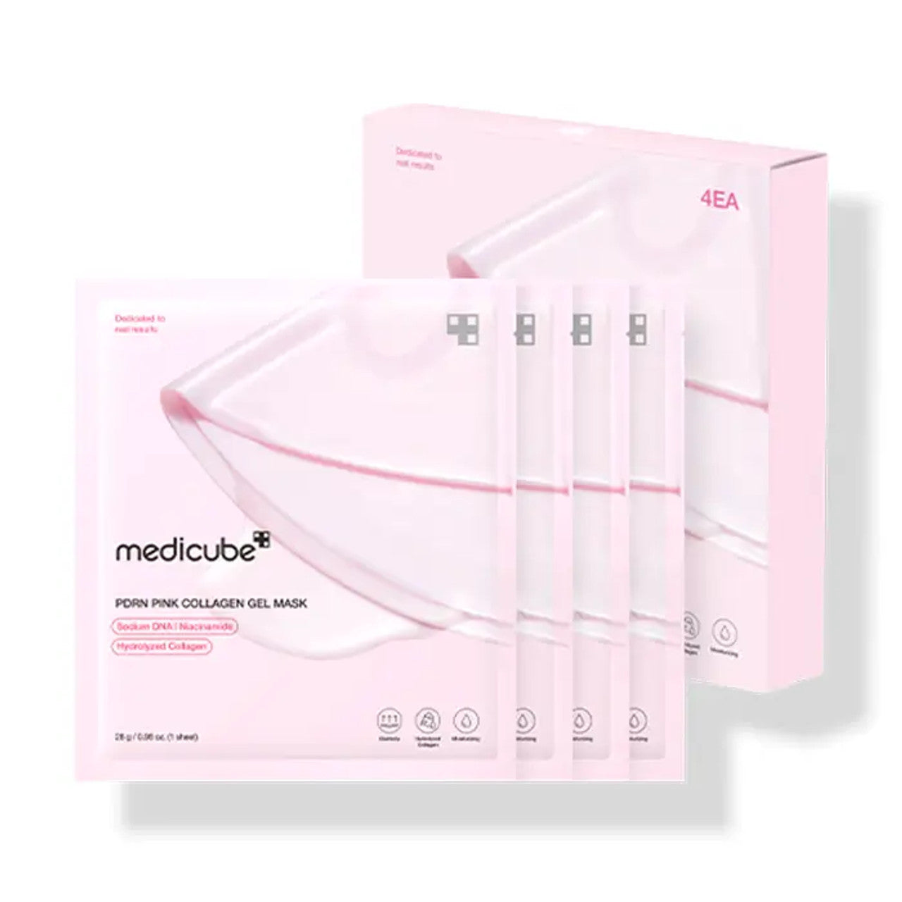 MEDICUBE – Pink Collagen Gel Mask (4 pcs × 28 g)