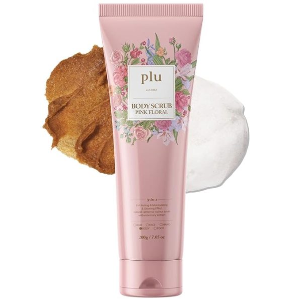 🌸 plu – Body Scrub Pink Floral, 200g